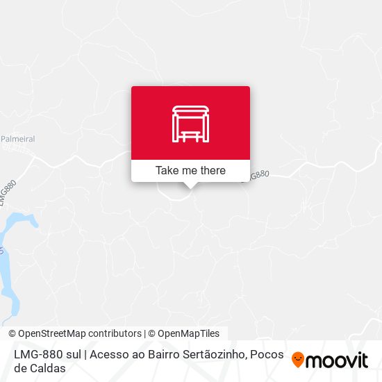 LMG-880 sul | Acesso ao Bairro Sertãozinho map
