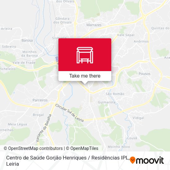 Centro de Saúde Gorjão Henriques / Residências IPL mapa