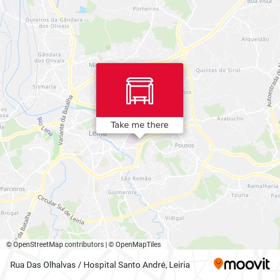 Rua Das Olhalvas / Hospital Santo André map