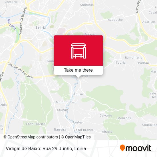 Vidigal de Baixo: Rua 29 Junho mapa
