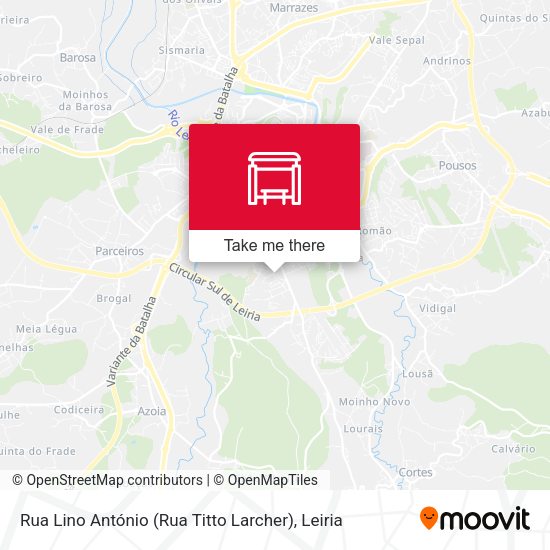 Rua Lino António (Rua Titto Larcher) mapa