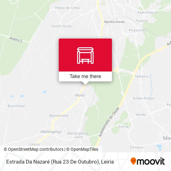 Estrada Da Nazaré (Rua 23 De Outubro) map