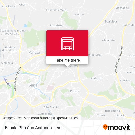 Escola Ptimária Andrinos mapa