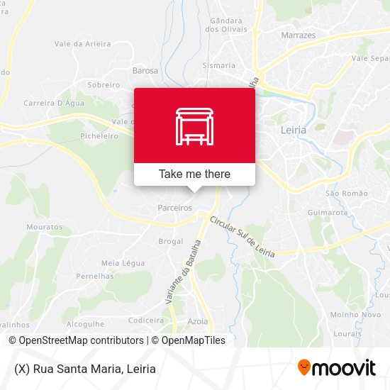 (X) Rua Santa Maria mapa