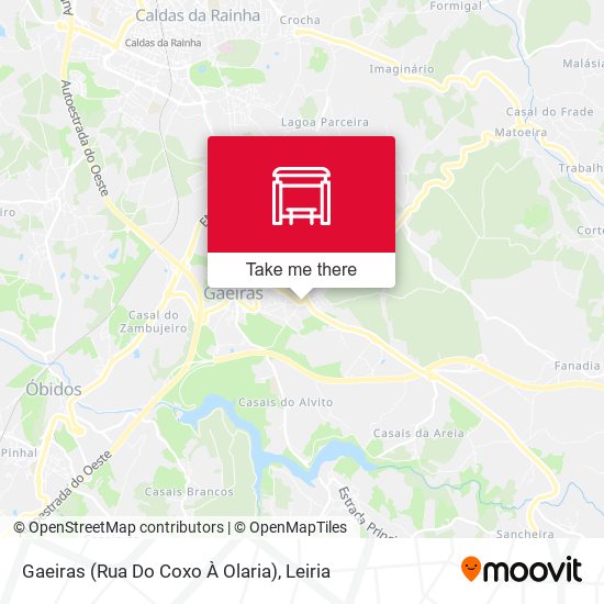 Gaeiras (Rua Do Coxo À Olaria) mapa