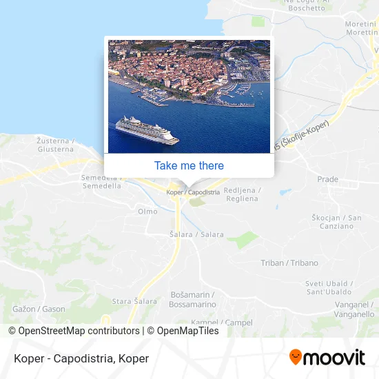 Koper - Capodistria map