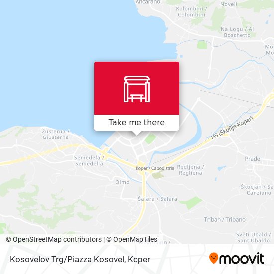Kosovelov Trg/Piazza Kosovel map