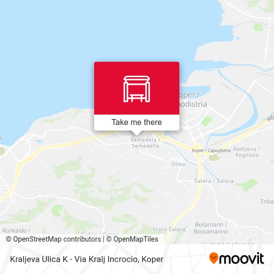 Kraljeva Ulica K - Via Kralj Incrocio map