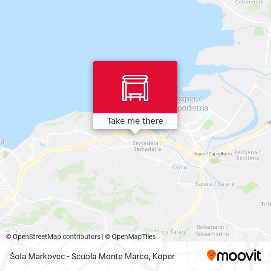Šola Markovec - Scuola Monte Marco map