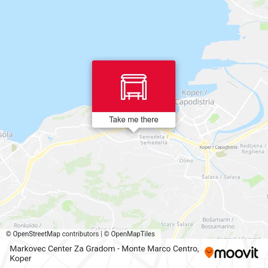 Markovec Center Za Gradom - Monte Marco Centro map