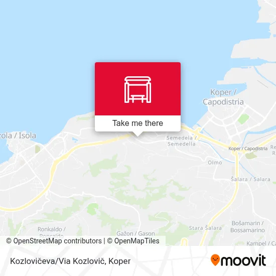 Kozlovičeva/Via Kozlovič map