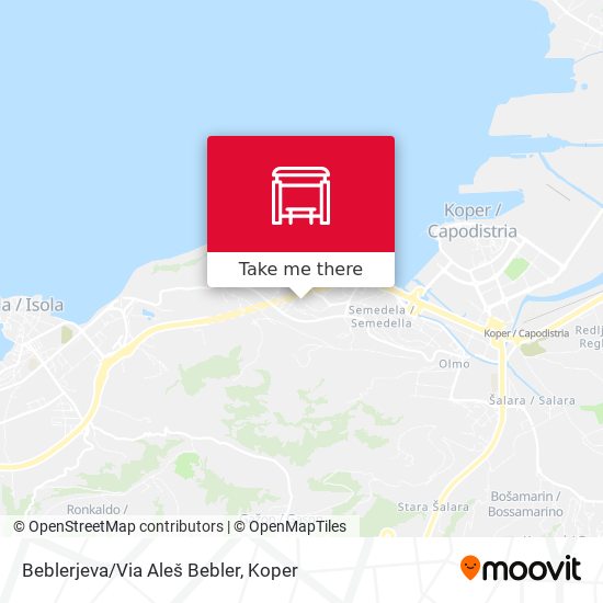 Beblerjeva/Via Aleš Bebler map