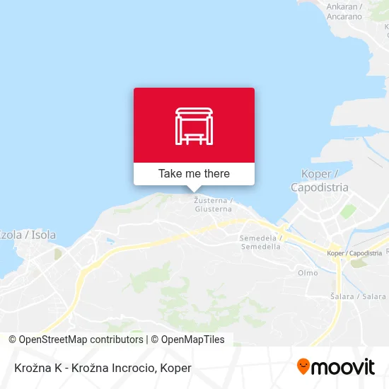 Krožna K - Krožna Incrocio map