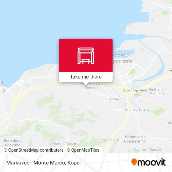 Markovec - Monte Marco map