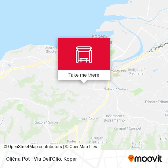 Oljčna Pot - Via Dell'Olio map