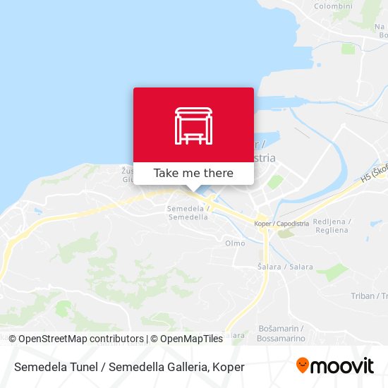 Semedela Tunel / Semedella Galleria map