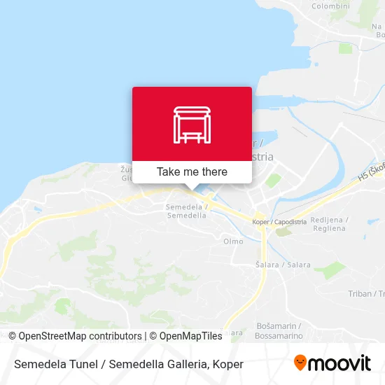 Semedela Tunel / Semedella Galleria map