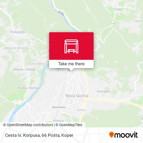 Cesta Ix. Korpusa, 66  Pošta map