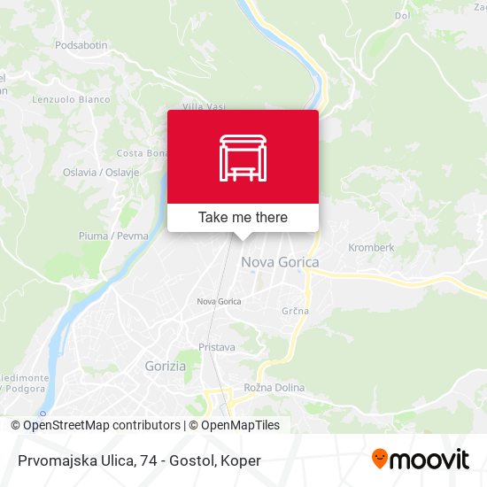 Prvomajska Ulica, 74 - Gostol map