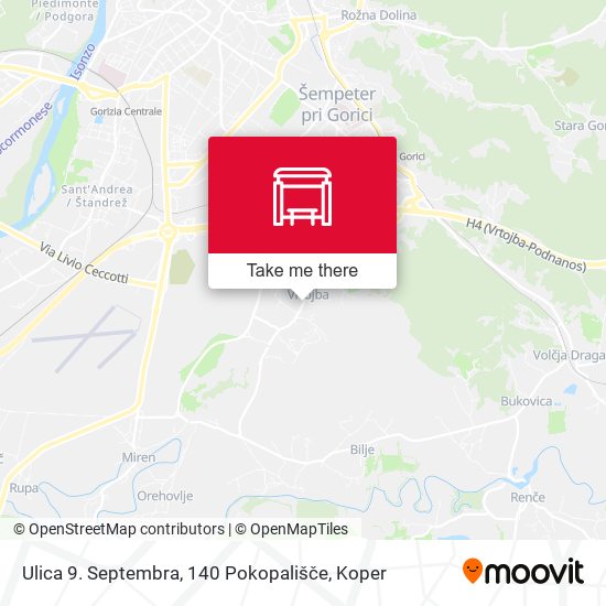 Ulica 9. Septembra, 140 Pokopališče map