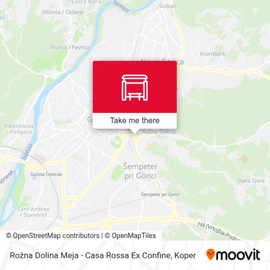 Rožna Dolina Meja - Casa Rossa Ex Confine map