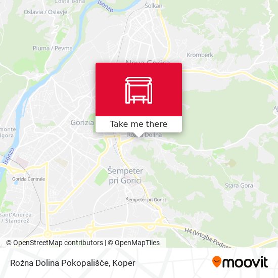 Rožna Dolina  Pokopališče map