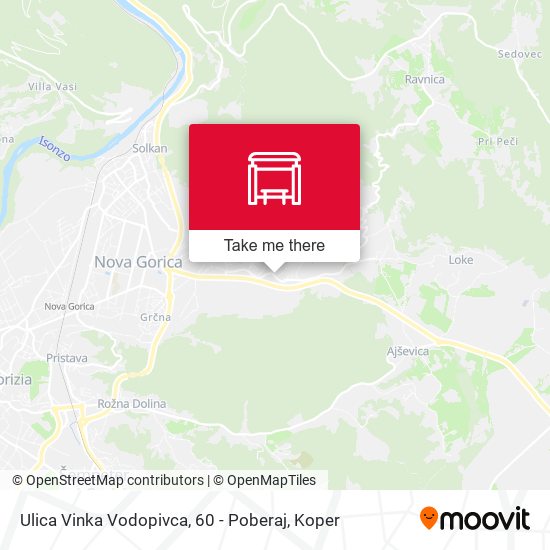 Ulica Vinka Vodopivca, 60 - Poberaj map