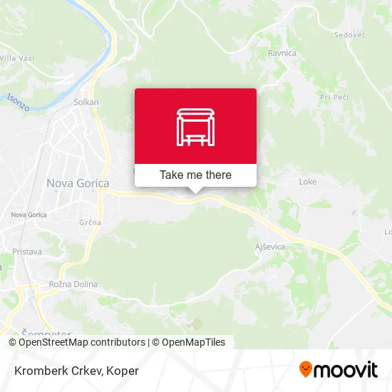 Kromberk Crkev map