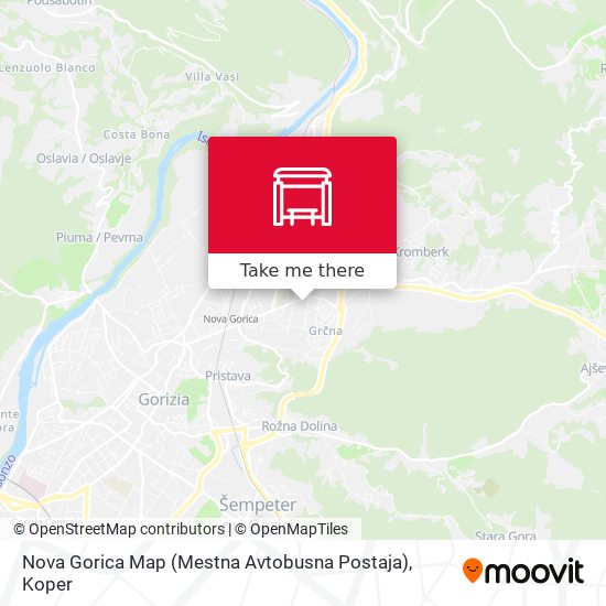 Nova Gorica Map  (Mestna Avtobusna Postaja) map