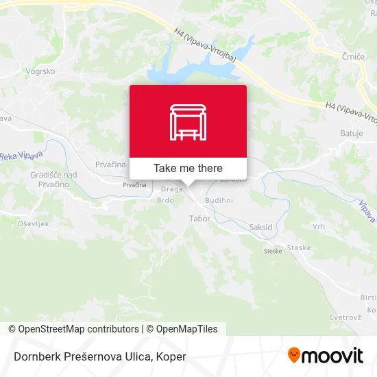 Dornberk  Prešernova Ulica map