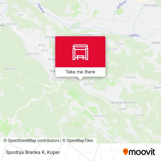 Spodnja Branka K map