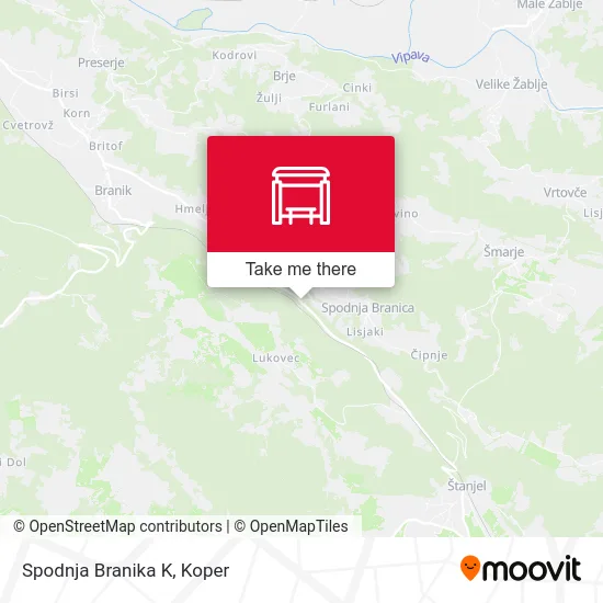 Spodnja Branika K map