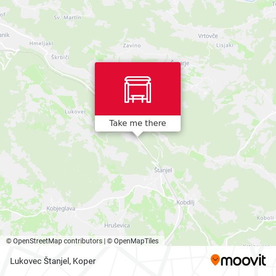 Lukovec Štanjel map