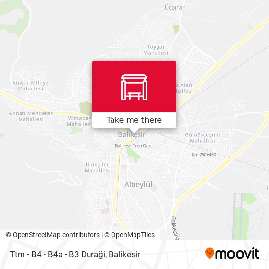 Ttm - B4 - B4a - B3 Duraği map