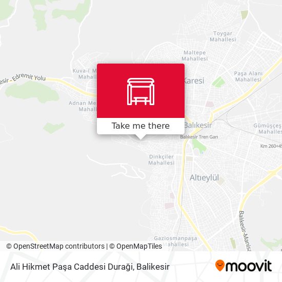 Ali Hikmet Paşa Caddesi Duraği map