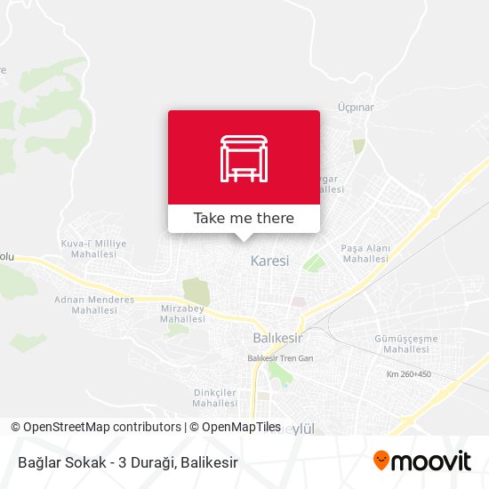 Bağlar Sokak - 3 Duraği map