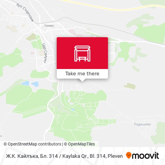 Ж.К. Кайлъка, Бл. 314 / Kaylaka Qr., Bl. 314 map