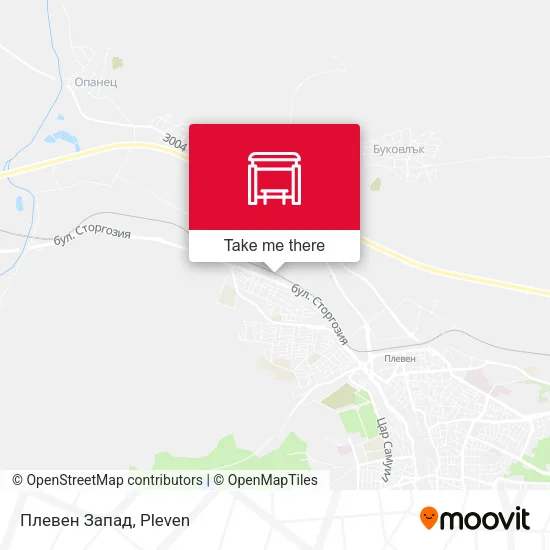 Карта Плевен Запад