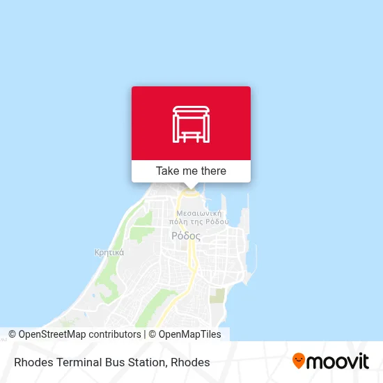 Rhodes Terminal Bus Station map