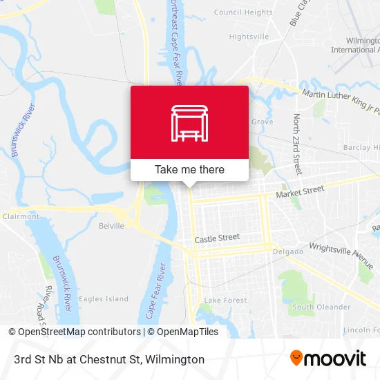 3rd St Nb at Chestnut St map