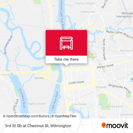 3rd St Sb at Chestnut St map