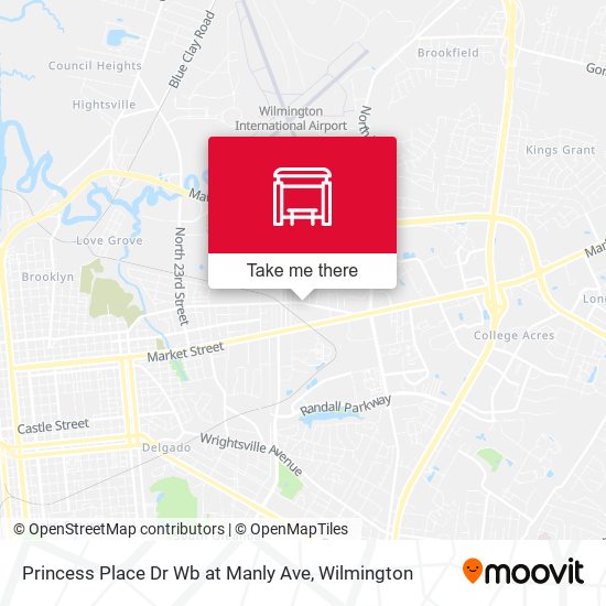 Mapa de Princess Place Dr Wb at Manly Ave