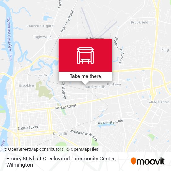 Emory St Nb at Creekwood Community Center map