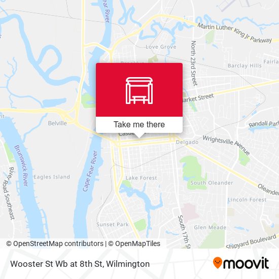 Mapa de Wooster St Wb at 8th St