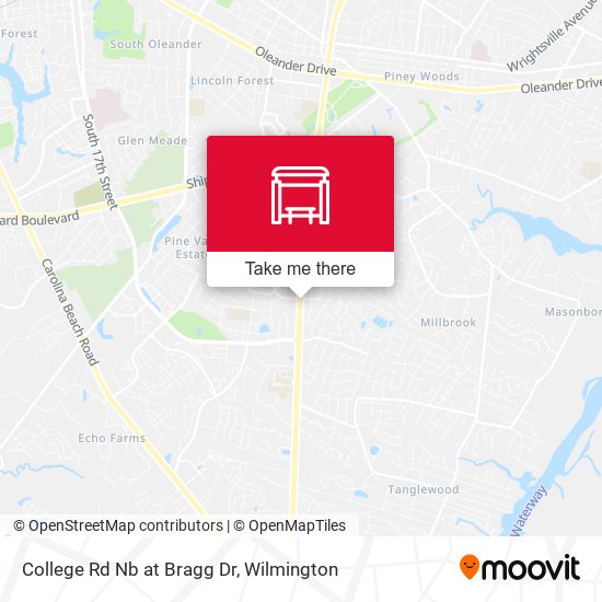 Mapa de College Rd Nb at Bragg Dr