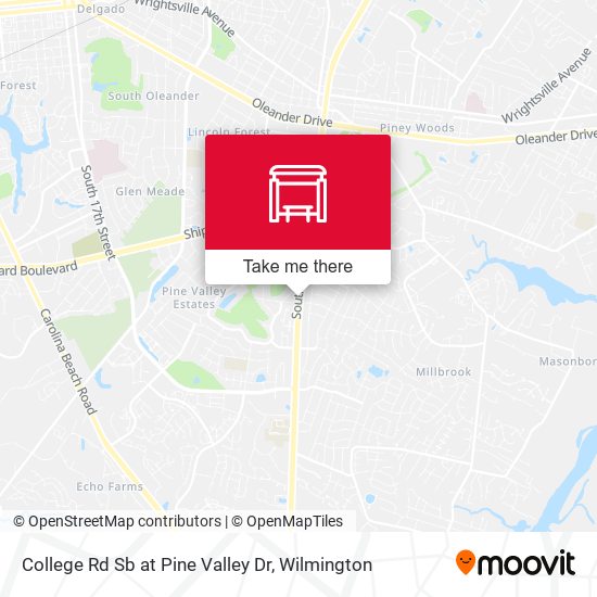College Rd Sb at Pine Valley Dr map