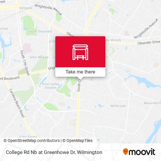 College Rd Nb at Greenhowe Dr map