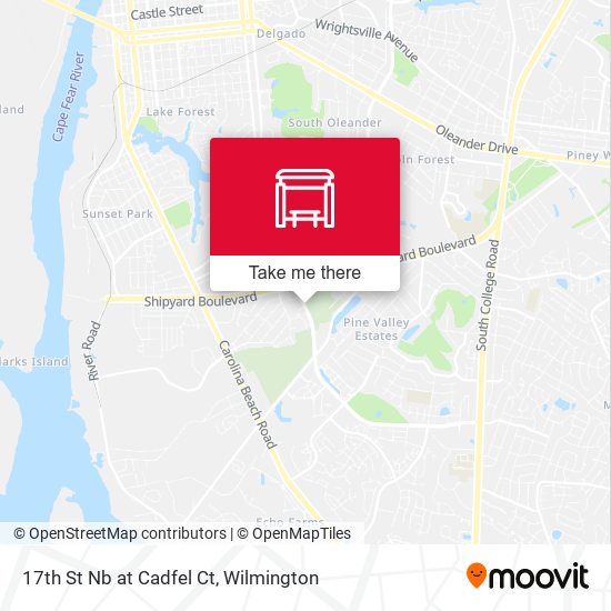 17th St Nb at Cadfel Ct map