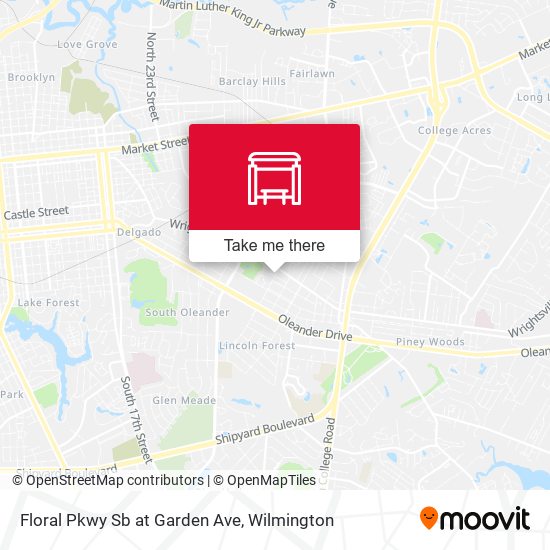 Floral Pkwy Sb at Garden Ave map