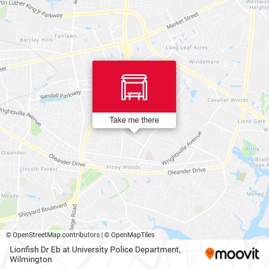 Lionfish Dr Eb at University Police Department map
